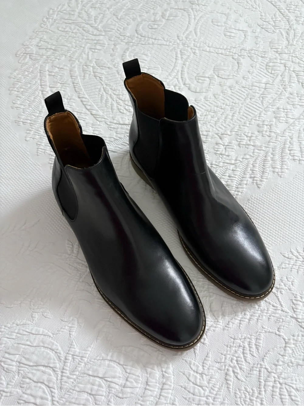 Steve Madden Highline Men’s Black Chelsea Slip-On Leather Ankle Boot size 11.5